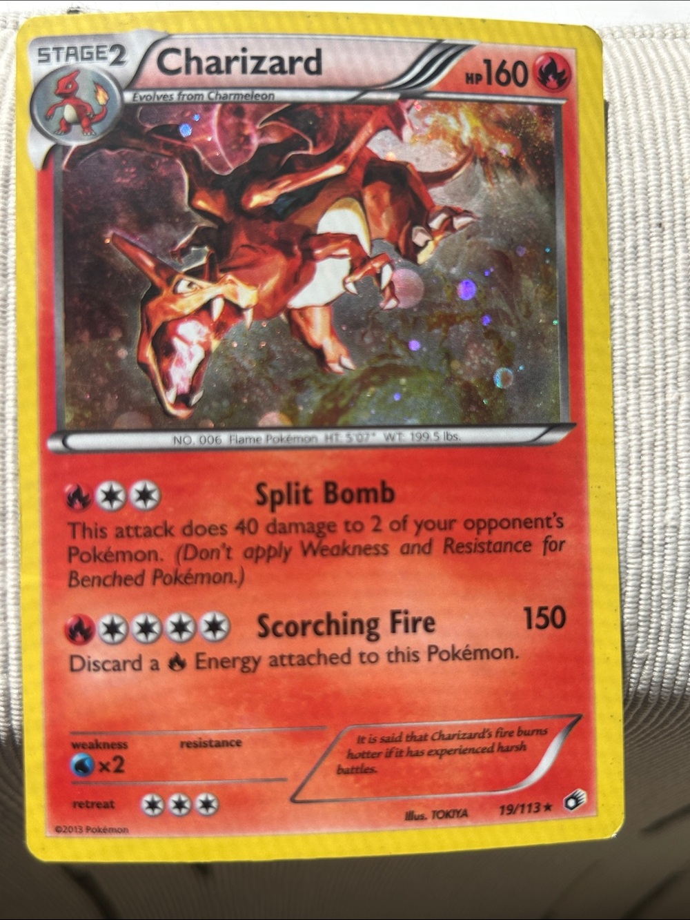 Pokémon Charizard 19/113 Cosmos Holo Rare Legendary Treasures